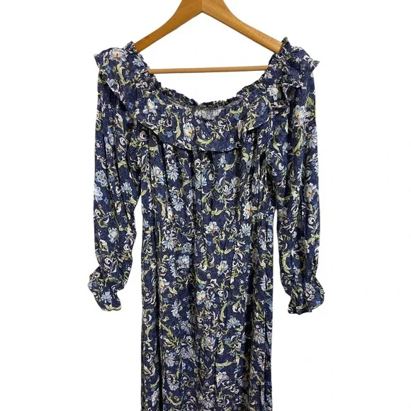 Live‎ to Be Spoiled Maxi Dress Off Shoulder Floral Whimsical Cottagecore Boho XL - Picture 9 of 10